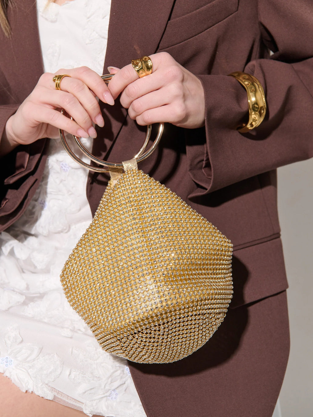 Crystal Evening Bag - Gold